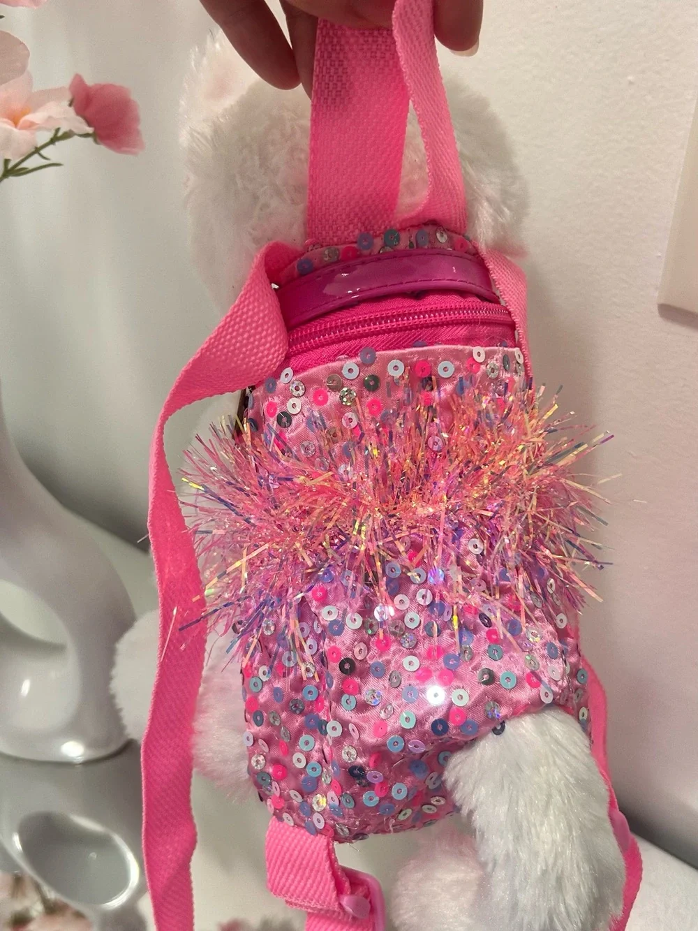 Cute Plush Cat Mini Backpack Toddler Pink Girls Small Bag Kawaii